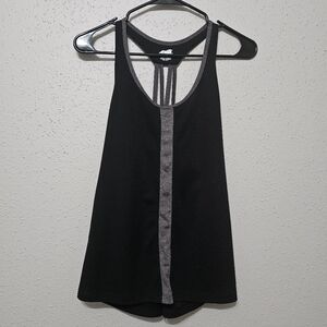 AVIA Women’s Athletic Tank Top Size M Black Gray Racerback Workout Activewear